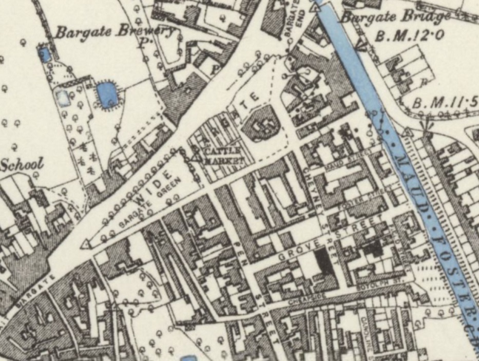 Boston - Bargate Green : Map credit National Library of Scotland